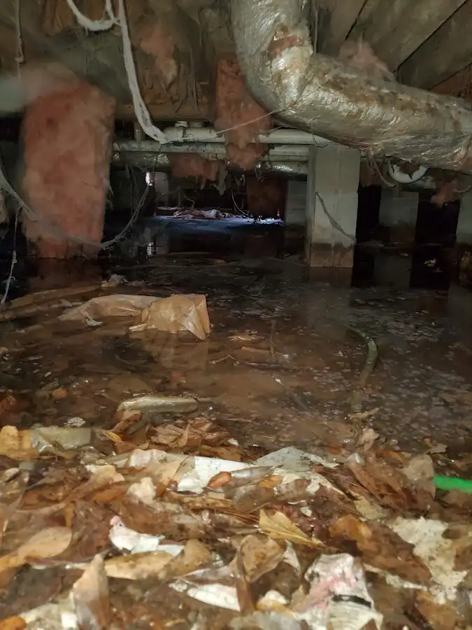 Crawl space flood assessment for Commercial Water Damage Restoration in Lake Mathews
