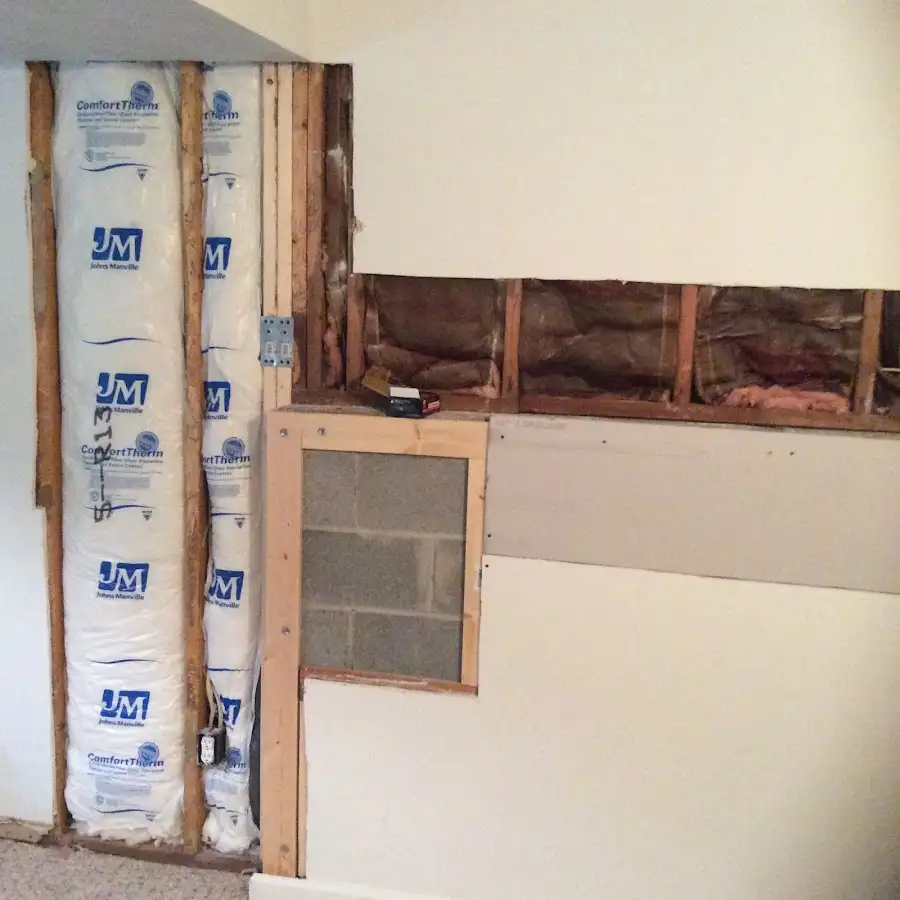 Wall insulation replacement during Contents Cleaning & Restoration in Lake Mathews